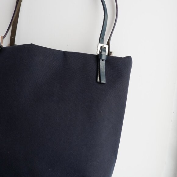 Authentic Preowned Fendi Navy Canvas FF Logo Tote Bag - Picture 6 of 15